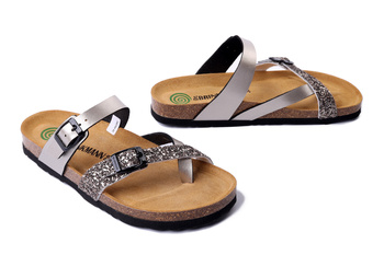 Dr. Brinkmann 700709-92 - klapki damskie silber