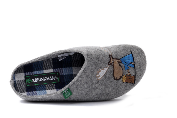 Dr. Brinkmann 220061-91 - kapcie męskie jasnoszare