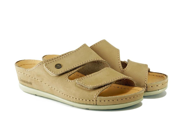 Dr. Brinkmann 701049-08 - klapki damskie beżowe