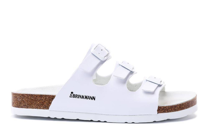 Dr. Brinkmann 703171-03 - klapki damskie/męskie białe