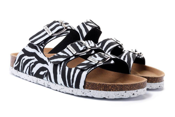 Dr. Brinkmann 700077-01 - klapki damskie zebra