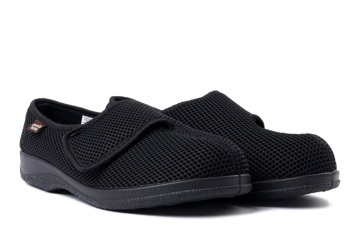 MANITU 240029-1 schwarz, kapcie męskie