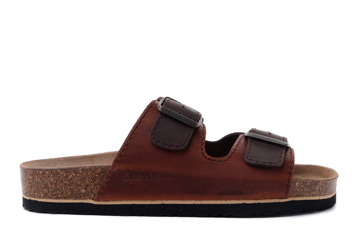 Dr. Brinkmann 602866-02 - klapki męskie mokka/kastanie