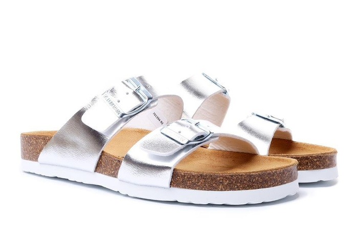 Dr. Brinkmann 701394-92 - klapki damskie silber