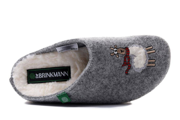 Dr. Brinkmann 320083-91 - kapcie damskie jasnoszare