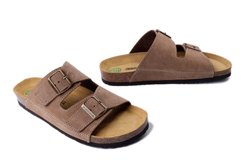 Dr. Brinkmann 600142-22 - klapki męskie mittelbraun