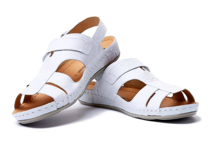 Dr. Brinkmann 710633-03 - sandały damskie białe