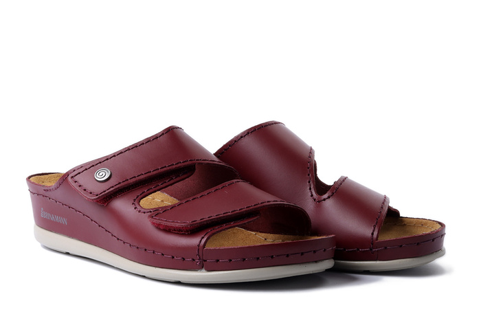 Dr. Brinkmann 700617-41 - klapki damskie bordowe