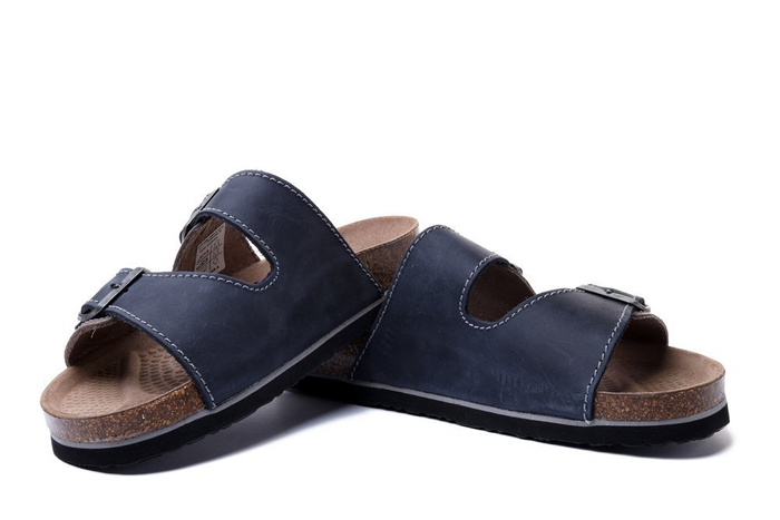Dr. Brinkmann 600308-08 - klapki męskie taupe/ozean