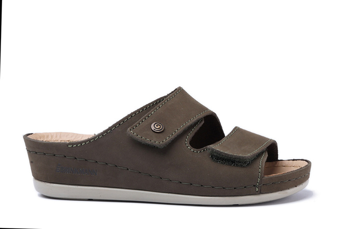Dr. Brinkmann 700935-07 - klapki damskie khaki