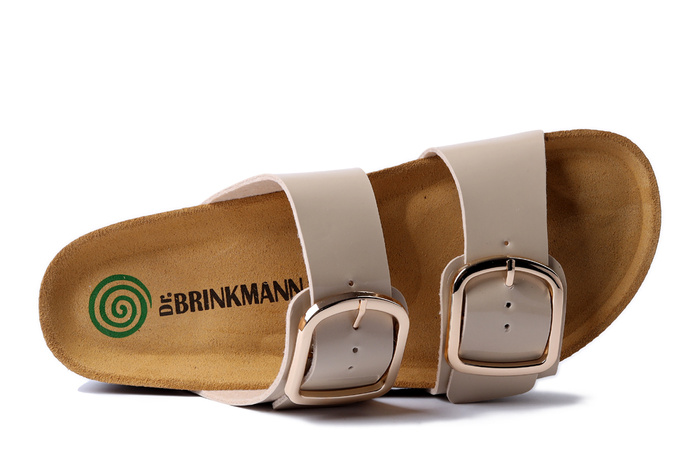 Dr. Brinkmann 700717-08 - klapki damskie beżowe