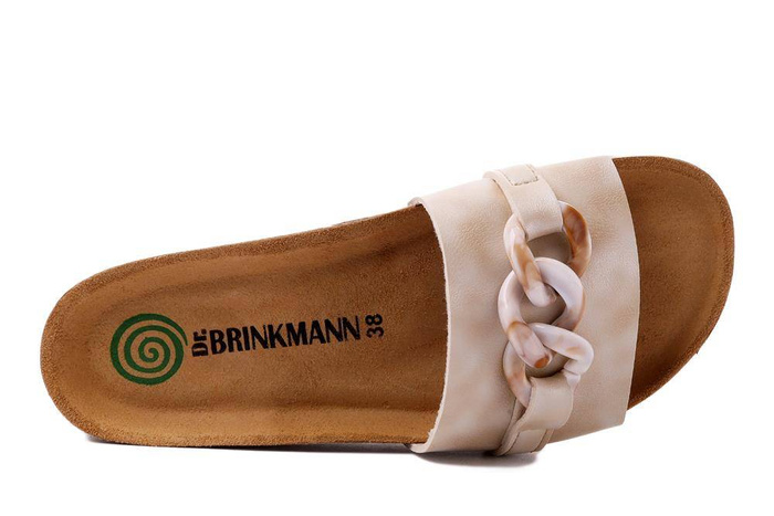 Dr. Brinkmann 700336-08 - klapki damskie beżowe