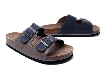 Dr. Brinkmann 600308-08 - klapki męskie taupe/ozean