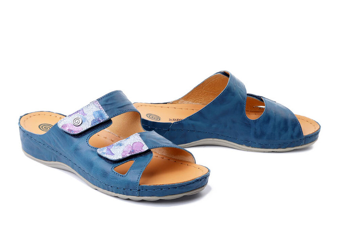 Dr. Brinkmann 700517-05 - klapki damskie niebieskie