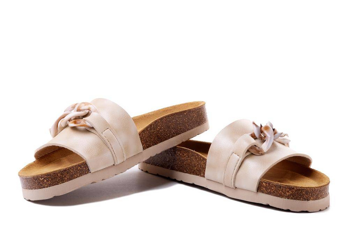 Dr. Brinkmann 700336-08 - klapki damskie beżowe