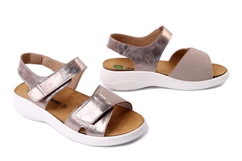 Dr. Brinkmann 710222-08 - sandały damskie beżowe