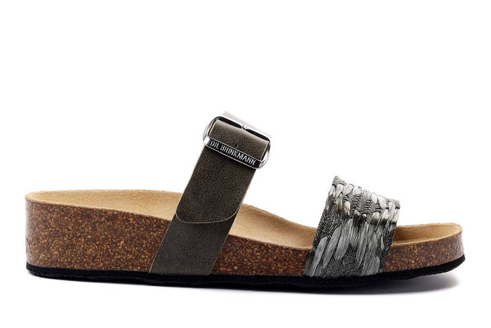 Dr. Brinkmann 700181-07 - klapki damskie khaki