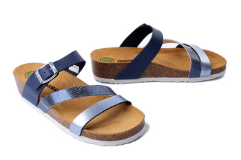 Dr. Brinkmann 700753-51 - klapki damskie mittelblau