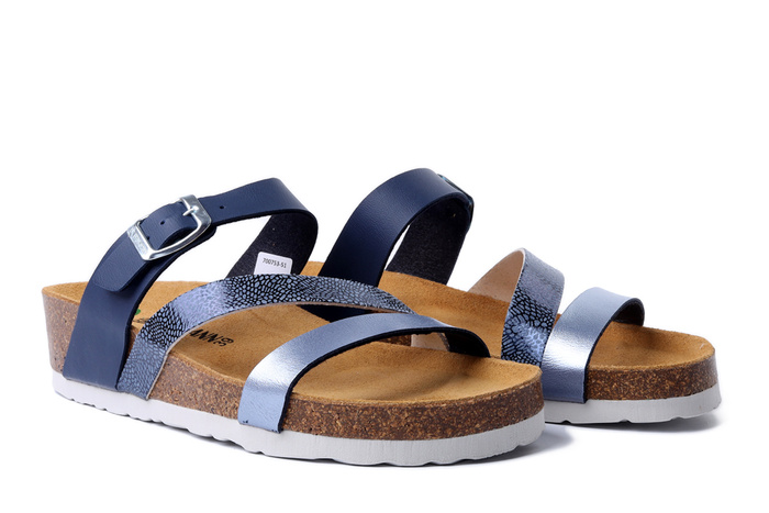 Dr. Brinkmann 700753-51 - klapki damskie mittelblau