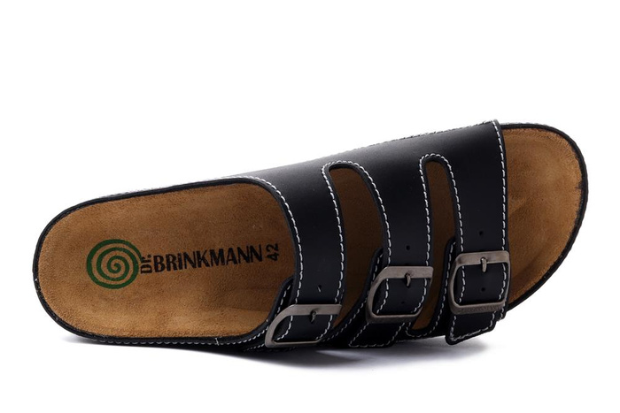 Dr. Brinkmann 600016-01 - klapki męskie czarne