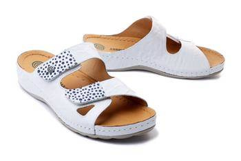 Dr. Brinkmann 700226-03 - klapki damskie białe