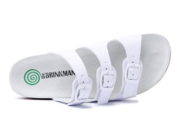 Dr. Brinkmann 703171-03 - klapki damskie/męskie białe
