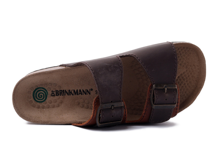 Dr. Brinkmann 602866-02 - klapki męskie mokka/kastanie