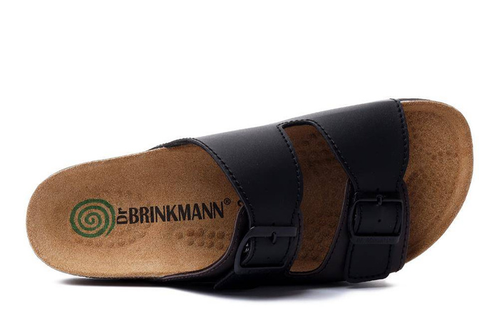 Dr. Brinkmann 601835-01 - klapki męskie schwarz/mustang