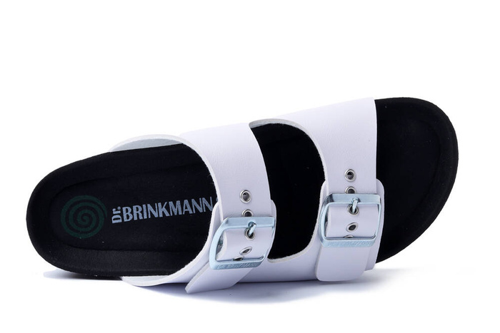 Dr. Brinkmann 700560-03 - klapki damskie białe