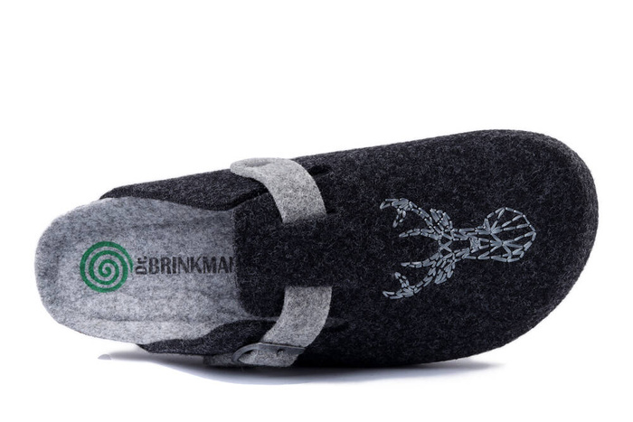 Dr. Brinkmann 220057-09 - kapcie męskie anthrazit