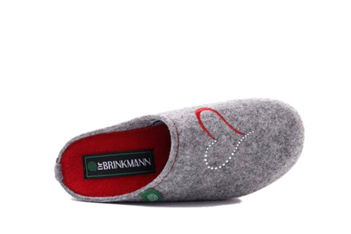 Dr. Brinkmann 330008-91 - kapcie damskie jasnoszare