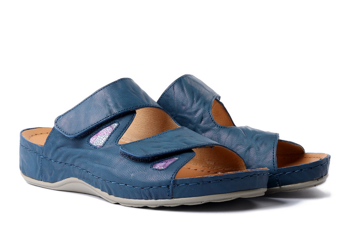 Dr. Brinkmann 700747-51 - klapki damskie mittelblau