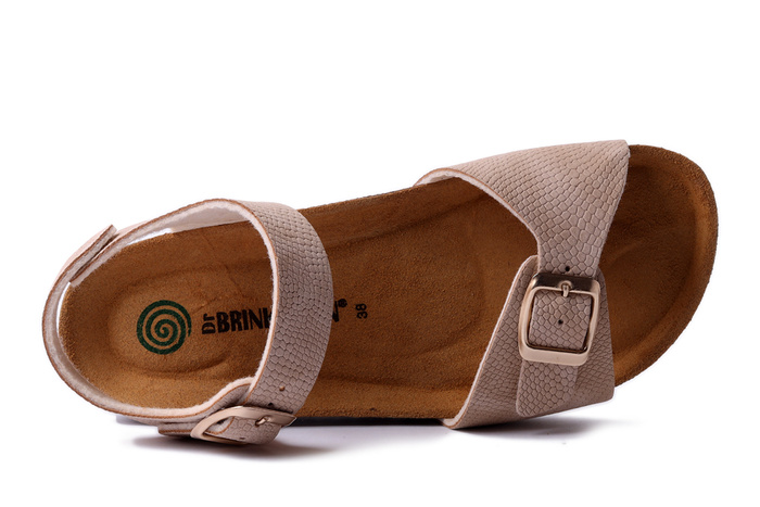 Dr. Brinkmann 710211-08 - sandały damskie beżowe