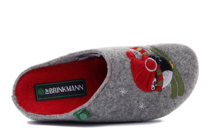 Dr. Brinkmann 320150-91 - kapcie damskie jasnoszare