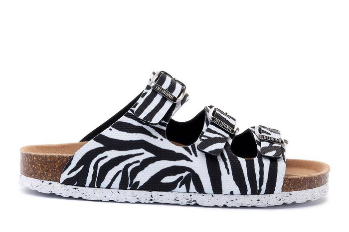 Dr. Brinkmann 700077-01 - klapki damskie zebra