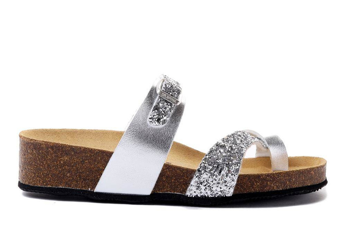 Dr. Brinkmann 700285-92 - klapki damskie silber