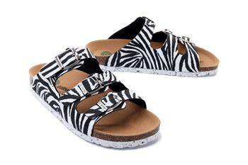 Dr. Brinkmann 700077-01 - klapki damskie zebra