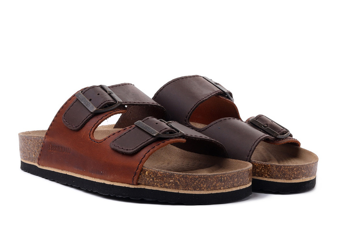 Dr. Brinkmann 602866-02 - klapki męskie mokka/kastanie