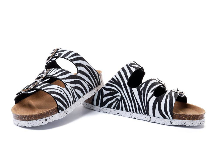 Dr. Brinkmann 700077-01 - klapki damskie zebra