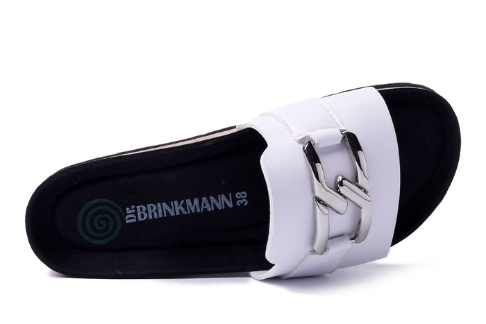 Dr. Brinkmann 700559-03 - klapki damskie białe