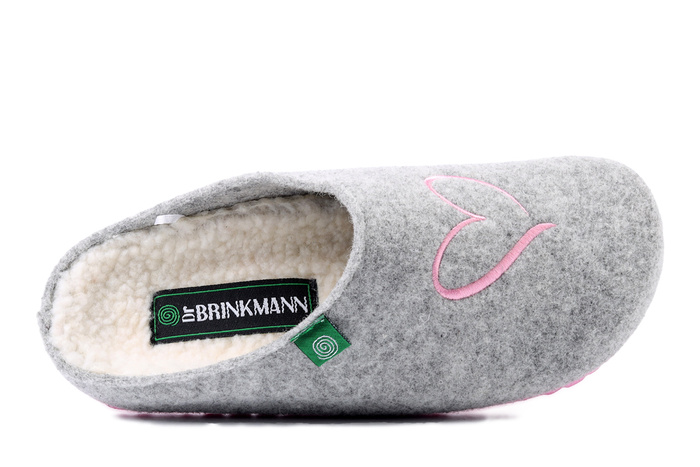 Dr. Brinkmann 320270-91 - kapcie damskie jasnoszare
