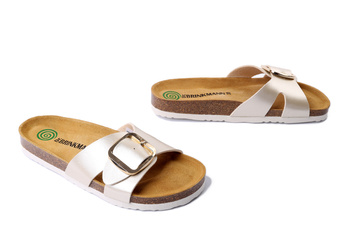 Dr. Brinkmann 700700-08 - klapki damskie beżowe